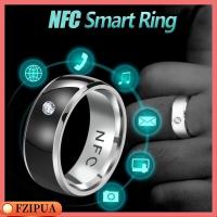 FZIPUA เหล็กไร้สนิม แหวนอัจฉริยะ NFC มัลติฟังก์ชั่ การเชื่อมต่อที่สวมใส่ได้ แหวนนิ้วดิจิตอล อัจฉริยะอัจฉริยะอัจฉริยะ ชุดสวมใส่มายากล แหวนนิ้วมือ NFC สำหรับ โทรศัพท์แอนดรอยด์ สำหรับผู้ชาย