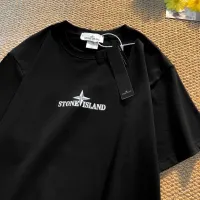 【Lowest price】Stone Island Short Sleeve T-shirt Fashion Brand Mens and Womens Round Neck Couple Cotton