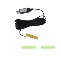 HX6A 5V 2A USB Mains Convert to 4.5V AAA Battery Eliminator Replacement 3pcs 1.5V AAA LR03 Battery Power Supply Cable 4.6m