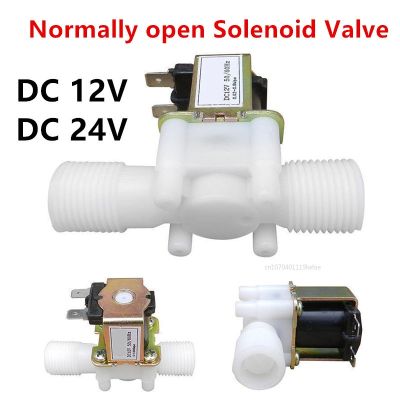 Normally Open 1/2 3/4 Plastic Solenoid Valve 12V 24V Magnetic Dispenser Water Pneumatic Pressure Controller Switch 12 24 volt