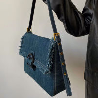 2023แนวโน้มกระเป๋าสะพาย High Street กระเป๋าถือผู้หญิงแฟชั่น Casual Denim Vintage Messenger กระเป๋าสุภาพสตรีกระเป๋าถือ Bolso Mujer