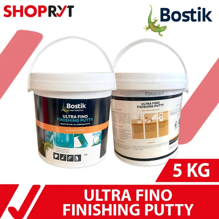 BOSTIK Ultrafino Finishing Putty, ReadytoUse All Purpose Putty, 5KG