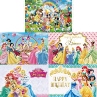 Hot Cartoon Party Photo Background Snow White Wallpaper Happy Birthday Baby Shower Backdrops Party Supplies