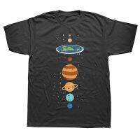 เสื้อยืด Earthers ทฤษฎีตลกบนโลกแบนและดาวเคราะห์