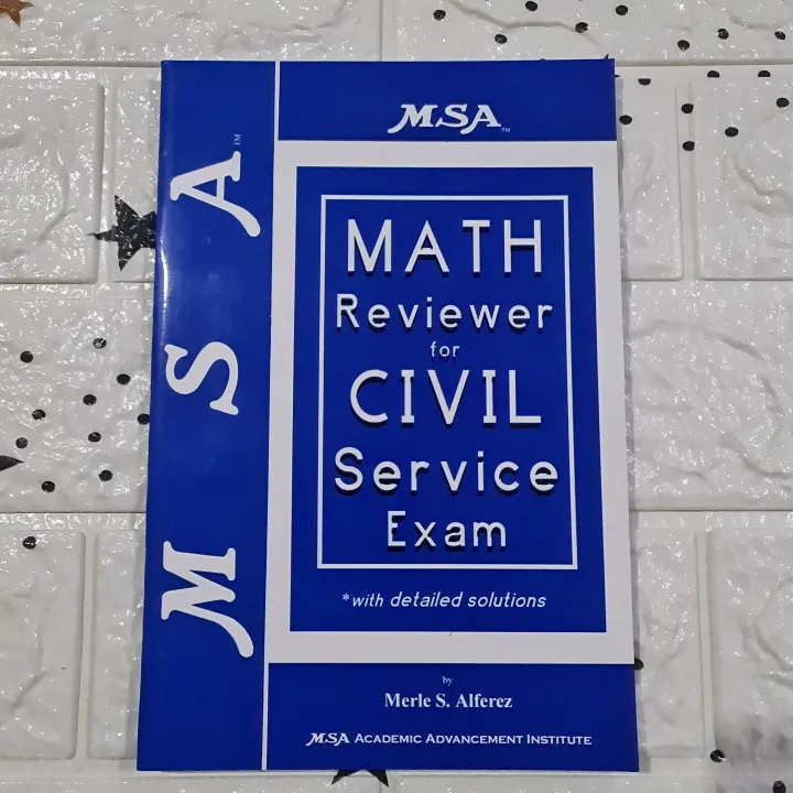 MSA Math Reviewer for Civil Service Exam with detailed solutions By ...