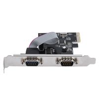 Card RS 232 DB 9 อะแดปเตอร์ Serial to PCI-E Controller Express 2-Port Dual