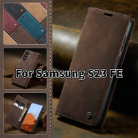 เคสโทรศัพท์หนัง PU แบบฝาพับสำหรับ Samsung Galaxy S23 Fe S23Fe S23พิเศษบวก Sasmung S23FE 5G 2023เคสกระเป๋าเงินมีช่องเสียบบัตรเคสป้องกันการกระแทกฝาหลัง