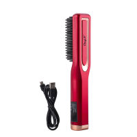 Cordless Electric Hair Straightening Brush Professional Hair Straightener Uni Straightening Iron Comb Temperature Adjustable