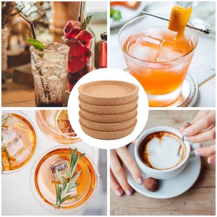 5-pcs-cork-coaster-for-beverage-coasters-heat-resistant-water-reusable-natural-round-coasters-for-restaurants-and-bars