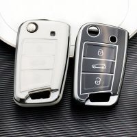 Fashion TPU Car Key Case Full Cover Fob for VW Volkswagen Golf 7 MK7 Tiguan MK2 for SEAT Ateca Leon FR 2 Ibiza for Skoda Octavia