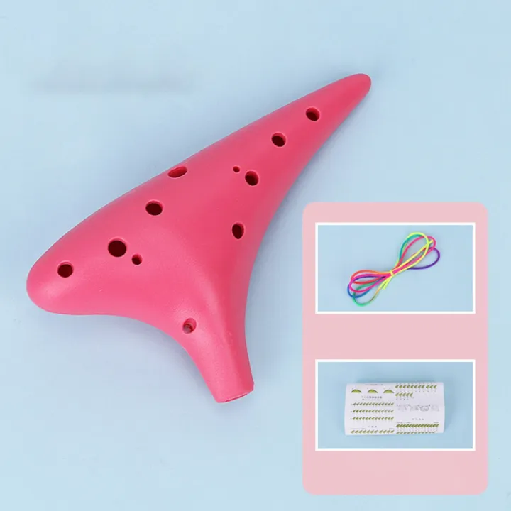 12 Hole Alto C Ocarina Durable Resin Plastic Flute Beginner Musical