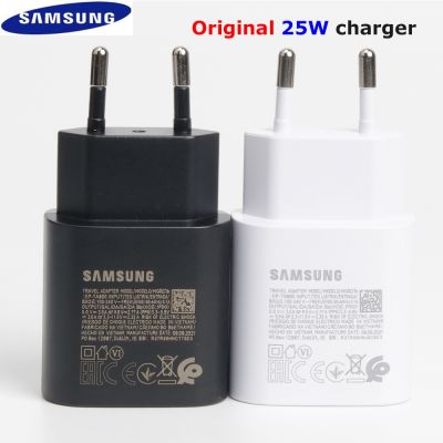 [HOT RUXMMMLHJ 566] A53 Samsung ของแท้ A52 A33 A32 F52 S22 S21ชาร์จเร็ว S20 25W อะแดปเตอร์ปลั๊กไฟยุโรป EP-TA800สำหรับ Galaxy S10สายเคเบิล Type C 5G