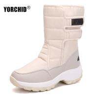 YORCHID ผู้หญิง รองเท้าแพลตฟอร์มรองเท้ากันน้ำรองเท้าบูทกำมะหยี่สีสันสดใส Snow Boot รองเท้าสตรี