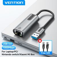 Vention USB อะแดปเตอร์อีเทอร์เน็ต USB 3.0การ์ดเน็ตเวิร์กกับความเร็ว RJ45 1000เมตรอะแดปเตอร์ Lan สำหรับอะแดปเตอร์วินโดวส์แม็คยูเอสบีอีเธอร์เน็ต Xaiomi