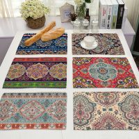 【CC】♂  Print Dining Table Abstract Mandala Placemat Insulation Coaster Cups Bowl