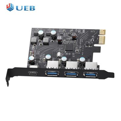 PCI-E เพื่อ USB ตัวควบคุมการขยาย PCIE 3.0 PCI-E 1ถึง USB 3.0ตัวควบคุมฮับตัวแยกสำหรับ Windows/7/8/8.1/10 /Xp