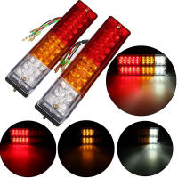 2ชิ้น12-24โวลต์20LED สายพ่วงไฟท้ายรถบรรทุกด้านหลังเบรคย้อนกลับไฟเลี้ยว