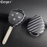 hgjmgkkk Ceyes Auto Accessories Protection Key Covers Carbon Fiber Car Styling Case For Toyota Corolla Hilux Yaris Rav4 Aqua Camry Crown