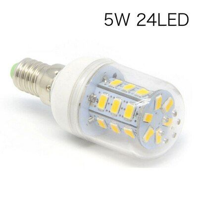 worth-buy-5ชิ้น5w-7w-e14-24-36led-smd-5730-220v-หลอดไฟข้าวโพด-led-สีขาว-อบอุ่นฝาครอบสีขาว220v-360องศา