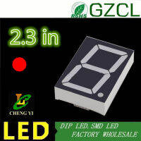 2.3 "2.3in หลอดดิจิตอลพลาสติกโลหะ2.3นิ้วสีแดง7ส่วน1บิตจอแสดงผล LED 69.7*47.8*12มิลลิเมตรทั่วไปแคโทดขั้วบวก Nixie หลอด