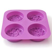 Flower Silicone Soap Molds, Homemade Soap Mold, Muffin, Pudding, Jelly, Brownie and Cheesecake(2Pcs)