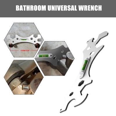 Universal Wrench Stainless Steel Bathroom Special Rain Shower Installation Hexagonal Level Ruler A5F5