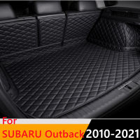 Sinjayer Waterproof Highly Covered Car Trunk Mat Tail Boot Pad Car Cover High Side Cargo Liner For SUBARU Outback 2010-2021