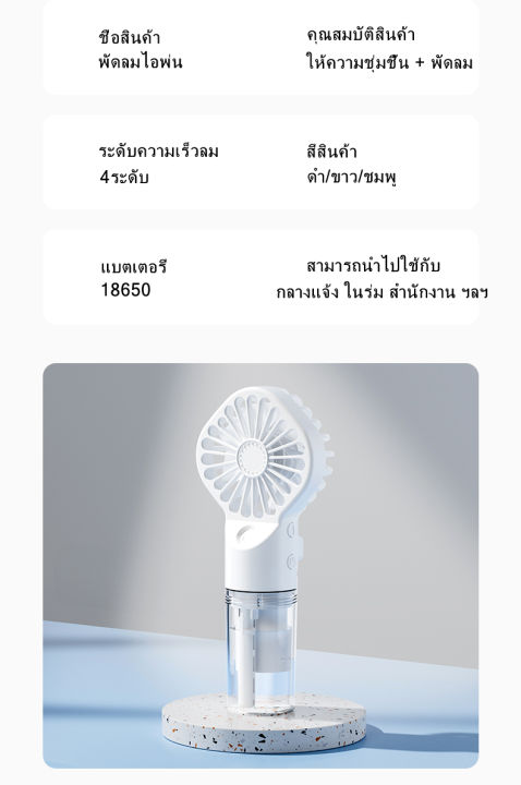 รับประกัน-พัดลมสเปรย์ไอน้ำ-พัดลมระบายความร้อน-พัดลมมือถือ-พัดลมไอน้ำมือถือ-พัดลมพกพา-พัดลมไอน้ำไร้สาย-ทำความเย็นทันที