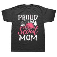 Proud Scout Mom Scouting Leader Camping T Shirts Graphic Streetwear Birthday Gifts