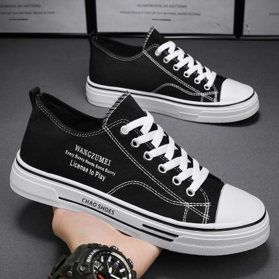 🏅 Canvas shoes mens summer breathable classic all-match trend low-cut boys sports casual sneakers black cloth shoes trendy shoes