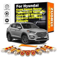 Canbus Indoor Car LED Light Kit For Hyundai Kona Venue Tucson Bayon ix35 Santa Fe Veracruz ix55 Creta ix25 Maxcruz Nexo Palisade Bulbs  LEDs HIDs