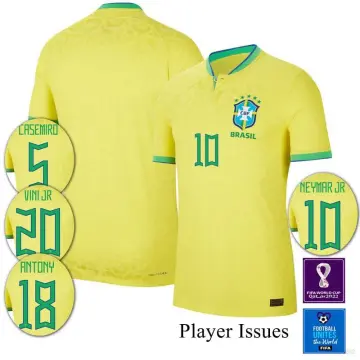 Brazil Neymar Jr. #10 - World Cup Home Jersey 2022 ***