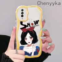 เคส Chenyyka สำหรับ OPPO A31 2020เคส A8ลายเด็กผู้หญิงสีขาวหิมะสวยเคสมือถือกันกระแทกแบบใสนิ่มเคสโปร่งใสลายกล้องถ่ายรูปฝาครอบป้องกันซิลิกาเจล