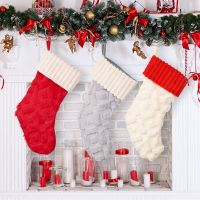 Christmas Decoration Santa Socks Gift Children Candy Bag Snowman Deer Pocket Hanging Christmas Tree Ornaments 2022 2023 Socks Tights