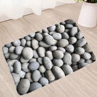 [A Warm] Beach StoneMat Absorption Cobblestone Non Slip MatsShower Toilet RoomDoucheBathroom Entrance Rug