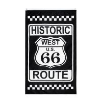 Historic Indoor Home Black West MetalHoles Flag Corners Banner Stripes Biker USA Art Decoration Rider Motorcycle Route Outdoor