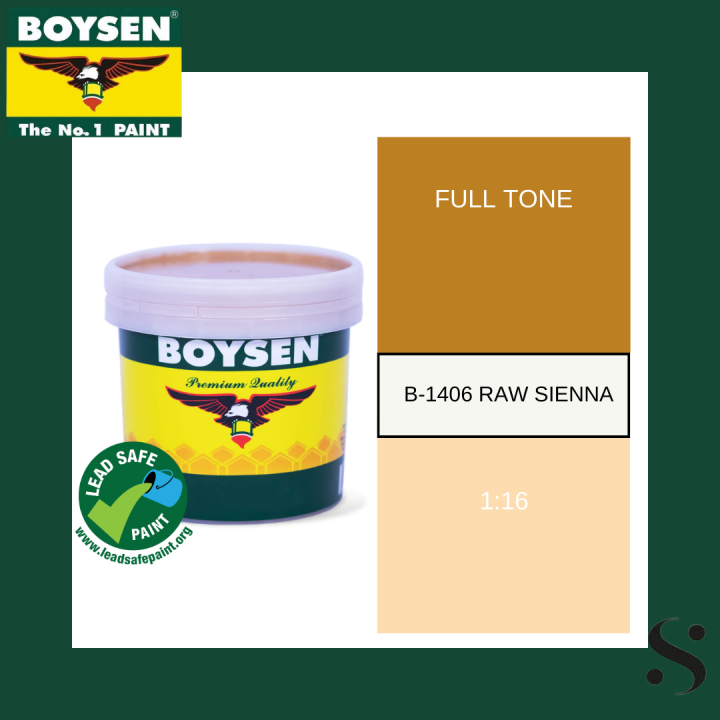 Boysen Latex Color Raw Sienna B1406 1/4L (Exterior Paint Water Based