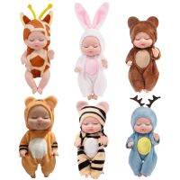 (Popular toys) 6ชิ้น11เซนติเมตรมินิเด็กนอนตุ๊กตาสำหรับเด็กผู้หญิงของเล่น RebornAlive ทารกเด็กเด็กของเล่นตาปิดนอนตุ๊กตากับเสื้อผ้าสูท