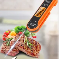 ◑●⊙ High Accuracy Meat Thermometer Probe Digital Food Thermometer BBQ Kitchen Cooking Instant Read Thermometer Foldable Temp