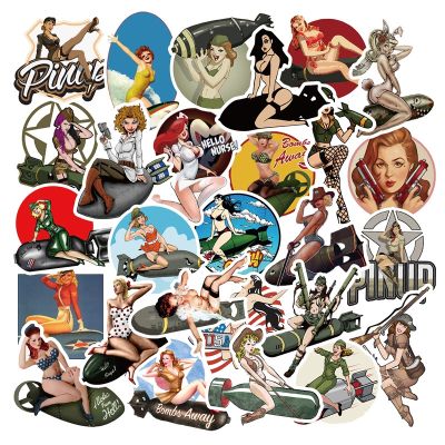 10/30/50pcs Retro Poster Motorcycle Girl Personality Sticker for Laptop Motorcycle Skateboard Luggage Decal Toy Stickers Packs