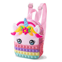 Children Backpacks Kids Fidget Toys Anti Stress Kawaii Shining Bags Children Stress Relif Squishy Push Bubble Squeeze Toy