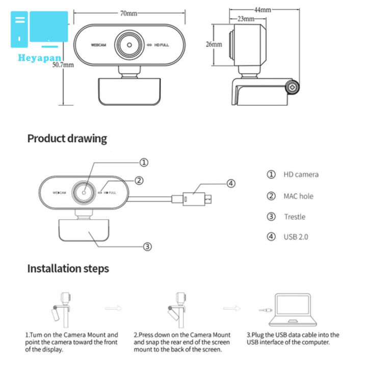 1080จุด-full-hd-เว็บแคมไมโครโฟนในตัวปลั๊ก-usb-เว็บแคมเข้ากันได้สำหรับ-mac-แล็ปท็อป-youtube-xbox-skype-พีซีคอมพิวเตอร์