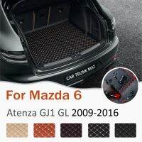 สำหรับ Mazda 6 Atenza GJ1 GL 2009-2016 Trunk เสื่อปูพื้นไลเนอร์กระบะแผ่นรองเท้าบูทรถลำเลียงลำต้นอุปกรณ์ Alas Bagasi Mobil 2012 2013