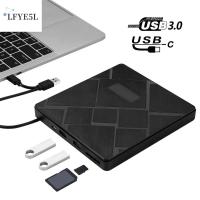 LFYE5L เดสก์ท็อป ภายนอกภายนอกอาคาร USB3.0 + Type-C เครื่องอ่านดิสก์ เครื่องอ่านการ์ด tf/sd เครื่องเล่นดีวีดีไดรเวอร์ เคสไดรฟ์ออปติคัล ไดรฟ์ CD DVD เครื่องเล่น DVD-RW เครื่องเล่นดีวีดีภายนอก