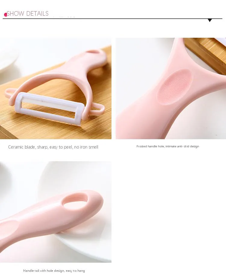 Clara.Ceramic Y Peeler with Hanging Hole Anti-slip Quickly Peels Vegetables  Fruit Kitchen Supplies Tool Peeler Vegetable Ceramic Peeler Piller For  Vegetables Set Fruit Peeler