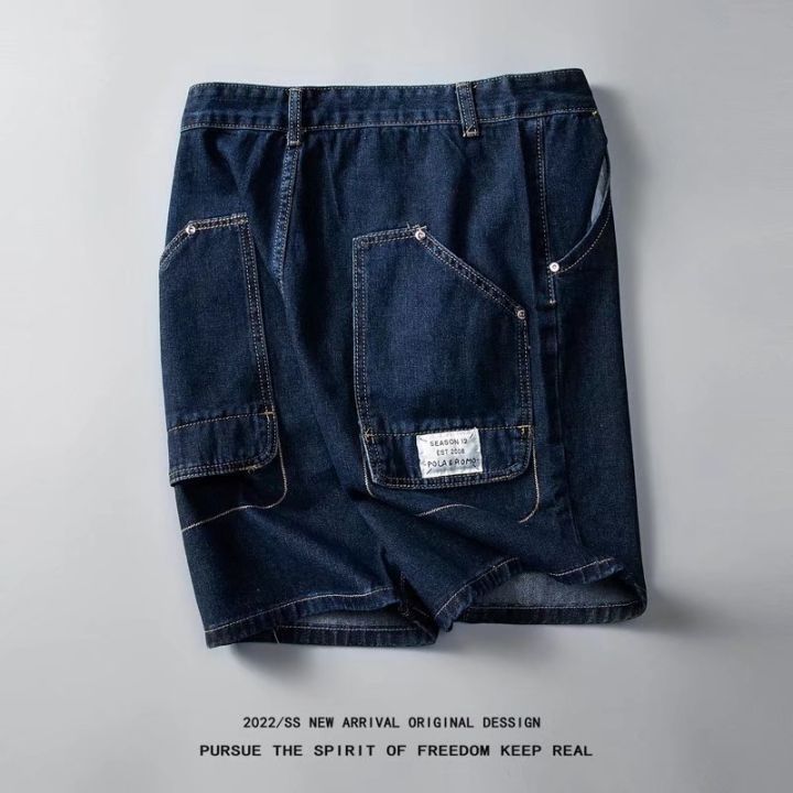 shorts-mens-2022-summer-thin-denim-shorts-mens-outer-wear-loose-straight-trend-tooling-casual-five-point-pants