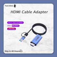 Type C To HDMI-compatible Cable USB C To HD-MI Converter Video Capture Card Video Recorder For Conferencing Online Teach Adapters Cables