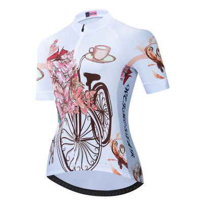 2022ขี่จักรยานย์ผู้หญิงจักรยานภูเขาถนน MTB ยอดนิยม M Aillot จักรยานเสื้อสั้นแข่งทีมเสื้อหญิงเสื้อผ้าขี่สีขาว...