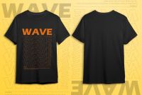 เสื้อยืด WAVE-01 เสื้อยืดแนวสตรีท สวมใส่สบาย ไม่ร้อน ระบายอากาศได้ดี ใส่เล่นสเก็ตสบาย ลายติดแน่น