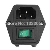 【YF】▨  10pcs  250V 10A 3 Terminal IEC320 C14 Socket w A Class Fuse Holder